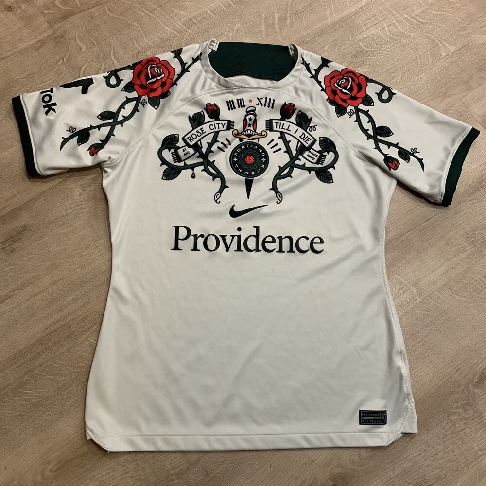 Nike NWSL Portland Thorns FC 2023/2024 Away Soccer Jersey Womens Medium Slim Fit